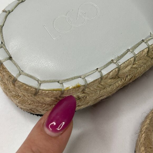 Logo Lori Goldstein Grey White Snake Leather Lindsay Slide Sandal New #514 - Picture 12 of 12